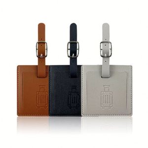 Pu Leather Perfect Frequent Luggage Ideal Gift Travelers Travel Bag <b>Id</b> <b>Tag</b> for Sale - Product Image 4