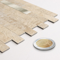 Carreaux muraux autocollants Vividtile DIY, mosaïque beige, imperméables, pour la décoration de la cuisine et de la salle de bain