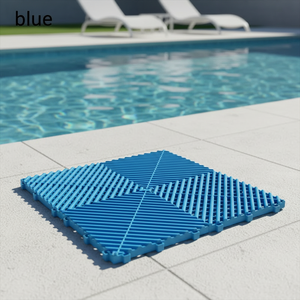 Dalles <span class=keywords><strong>de</strong></span> <span class=keywords><strong>sol</strong></span> <span class=keywords><strong>de</strong></span> garage en <span class=keywords><strong>PVC</strong></span> emboîtables, <span class=keywords><strong>grille</strong></span> <span class=keywords><strong>de</strong></span> jonction, étanches, antidérapantes, design graphique pour intérieur et extérieur - Product Image 1