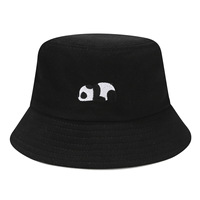 Gorro de Pescador Reversible para Mujer, Bandera de Estados Unidos, Pesca, Algodón, Panda, Gorro de Cubo Bordado Personalizado Grande