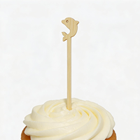 Brochetas de Bambú Ecológicas, Duraderas, Desechables, con Mango Largo, con Grabado 3D, para Fiestas, Cumpleaños, Postres, Frutas