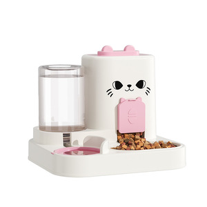 Gamelle automatique pour chat, eau et nourriture tout-en-un, avec compartiment de séparation pour aliments secs et humides - Product Image 5