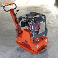 Compacteur de plaques vibrant pour asphalte ZUJI PC150 à moteur essence 6,6 CV, certifié CE, avec moteur à haute efficacité et marche arrière, pour travaux de terrassement