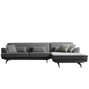 Ghế Vải Màu Xám Với Ghế Sofa Có Thể Đảo Ngược Ghế Sofa Hình Chữ L Ghế Sofa 3 Chỗ Ngồi Nhỏ