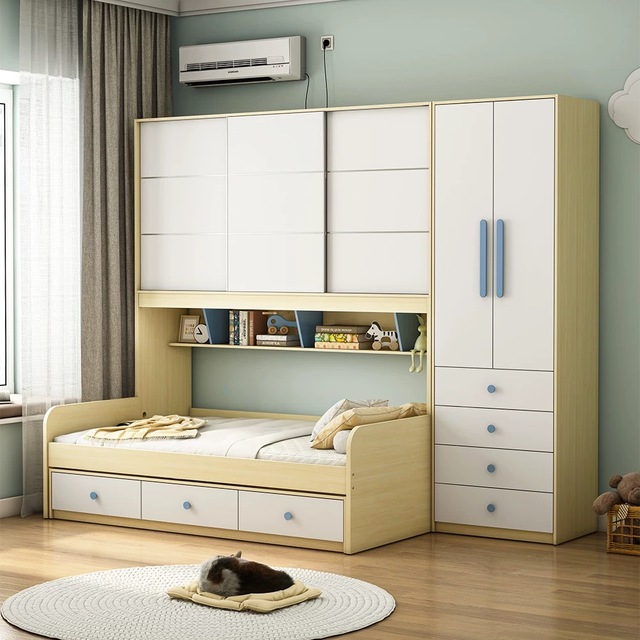 Wooden Used Home Hotel Bedroom Furniture Set Mattresses MDF Double Single King Bed