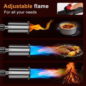 Fabrika Çıkışlı Ayarlanabilir Alevli Gaz Meşalesi Brülörü Ateşleme Pirinç Valf Güvenlik Kilidi OEM ODM Özel Logo Toptan Satış İçin - Product Image 3