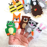 Marionnettes à doigts en feutre de dessins animés, nouveaux modèles, animaux de la forêt, jeu de simulation préscolaire pour enfants