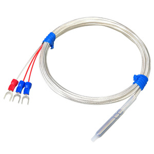 เทอร์โมมิเตอร์วัดอุณหภูมิแบบแพลตตินั่มเคลือบเทฟลอน PT100 สำหรับวัดอุณหภูมิในดินแบบฝังล่วงหน้า, เทอร์โมคัปเปิลชนิด K, หัววัดกันน้ำ - Product Image 2