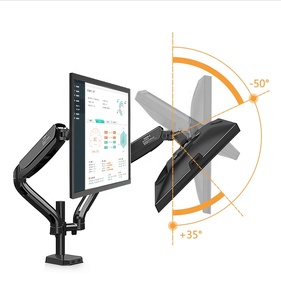 Support <span class=keywords><strong>double</strong></span> moniteur M8D 17-32 pouces, entièrement articulé, pivotant, accessoires <span class=keywords><strong>PC</strong></span>, support de bureau pour ordinateur, <span class=keywords><strong>bras</strong></span> de moniteur pour trading Forex - Product Image 2