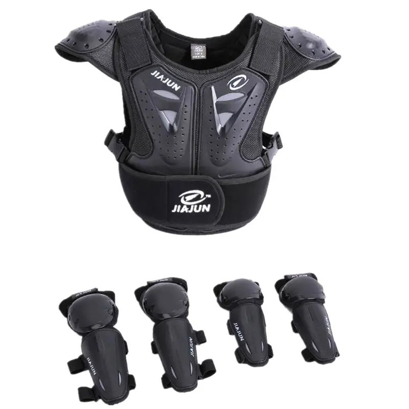 Youth Motorcycle Armor Suit Dirt Bike Chest Spine Protector Back Shoulder Arm Elbow Knee Protector Kids Motocross Racing Skiing