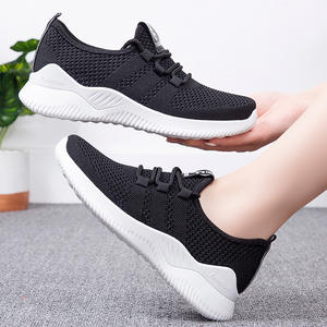 Women's Breathable Comfort Soft Sole Knitted Sneakers Lightweight Basketball Style Hollow Mesh <b>Flats</b> for <b>Summer</b> Sports Shoes - Product Image 2