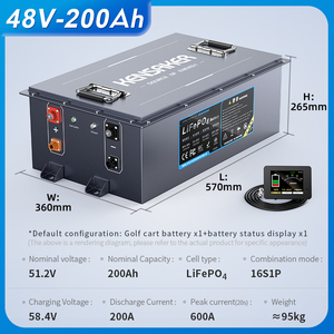 Golfkar Lifepo4 Lithium-ion Fosfaat Batterijpakket 48v 200AH Lfp 51.2v 200Ah voor Golfkar 48v200ah300ah - Product Image 2
