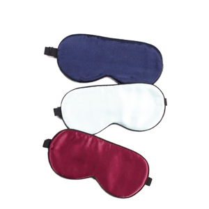 Antifaz de Seda 100% en Azul Marino, Blanco y Rojo, Estilo Casual para Uso en las Cuatro Estaciones - Product Image 1
