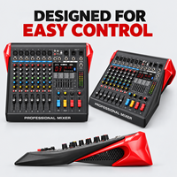 Console audio analogique série LX-R 4, 6, 8, 12 canaux avec égaliseur USB MP3 DSP pour groupes live, studios d'enregistrement et spectacles de karaoké