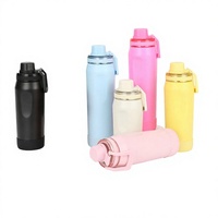 Bouteille d'eau sport isotherme portable en acier inoxydable 304, design classique moderne américain, grande capacité, cadeaux d'affaires