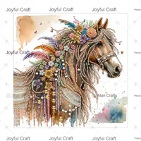 Kit de peinture au diamant 5D cheval classique moderne DIY décoration de maison en diamant irrégulier avec autocollant en diamant fait main