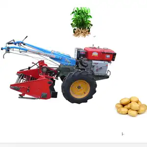 Tracteur de marche Carottes d'arachide Ail Pommes de terre Patate douce Moissonneuse-batteuse Manioc Gingembre Digger Machine