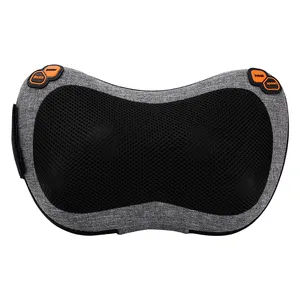 New Style Home Use Electrical Shiatsu Full Body Rolling Kneading Heated Neck Back Massage Pillow With Podotheca