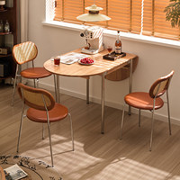 Ensemble de table à manger ovale murale de style colonne romaine, couleur crème, moderne et minimaliste, inspiré de la péninsule française - Meubles de luxe en bois massif