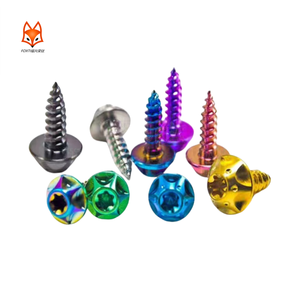 Vis autotaraudeuses à tête étoilée en titane Gr5 Ti6Al4V personnalisées en usine, M1.25, anodisées pour moto et voiture - Product Image 6