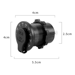 Langwei 9V 12V phổ điện thoại di động sạc <span class=keywords><strong>Adapter</strong></span> xe Thuốc lá nhẹ hơn kép USB Cổng đầu ra QC3.0 nhanh chóng sạc cắm ổ cắm - Product Image 5