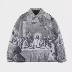 Giacca a Vento con Zip XS per Uomo, Design Personalizzato con Colletto Rialzato, Impermeabile per Esterno, Stile High Street - Product Image 1