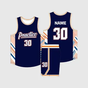 Desain kustom kaus seragam Basket pria sublimasi Retro Set rompi bola rompi pengiriman cepat