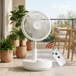 Ventilador de Aire Plegable Portátil de 8 Pulgadas, 7200mAh, Recargable por USB, Control Remoto, Altura Ajustable, para Uso en Exteriores, Hogar y Escritorio - Product Image 5