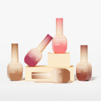 Flacon en verre vide de 10 ml pour vernis à ongles, personnalisable avec étiquette privée, avec pinceau, pour vernis gel soak-off