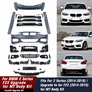 Kit de carrosserie style MT pour BMW Série 2 F22 2014 2015 2016 2017 2018 2019 – <span class=keywords><strong>Pare</strong></span>-chocs <span class=keywords><strong>avant</strong></span> et arrière, capot, calandre, jupes latérales - Product Image 1