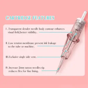 Wholesale OEM ODM POPU Pinki RL Permanent Makeup Manufacture Eyebrow PMU Tattoo Needle For Shading