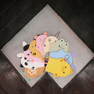 قفازات استحمام قطنية نقية بنمط باندا وردي لطيف فرشاة إسفنجية عصرية خفيفة الوزن لتقشير الحيوانات 22*17 - Product Image 3