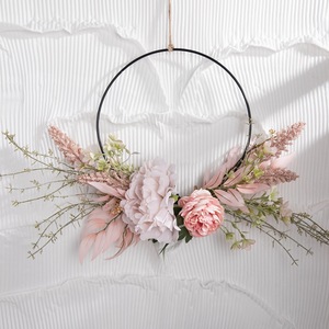 CallaFloral Bouquet de pivoines artificielles en demi-cercle pour décoration murale, décoration florale pour la maison et les mariages CF01121 - Product Image 3