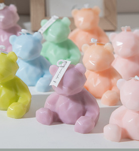 Bear Shape Scented Candle Birthday Party Decoration Ornament Cute Animal <b>Paraffin</b> Wax Soy Wax Aroma - Product Image 6