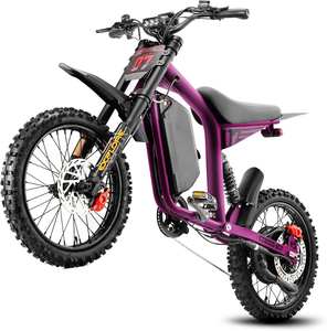 Nueva Bicicleta Eléctrica Todoterreno Eahora FT-07 con Batería de 60V 25AH, Llantas Gruesas de 17'', Suspensión Completa, Color Negro, para Adolescentes - Product Image 6