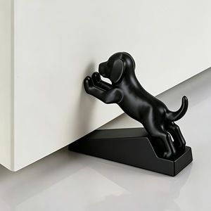 Qianrui Dog Door Stop 10x3.8cm White Decorative Anti-Slip Home Doorstop - Product Image 2
