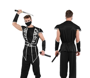 Nouvelle conception, costume de cosplay exquis pour <span class=keywords><strong>femme</strong></span> ninja dragon, noir, polyester, adulte, pour <span class=keywords><strong>Halloween</strong></span>, fête costumée, TV/film - Product Image 5