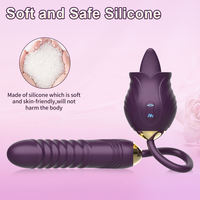Vibrateur à double tête Collision Rose Tongue Licking Bullet Pulse, jouet sexuel vibrant pour femmes, écologique, sans effets secondaires, personnalisable