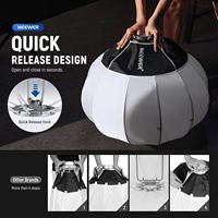 Neewer 26 pouces/65 cm Softbox Lanterne à monture Bowens, Softbox à dégagement rapide, diffuseur de lumière 360° avec alliage de nylon léger
