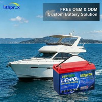 Batterie marine LiFePO4 à décharge profonde 25,6V 150Ah Grade A Hors réseau 6000 cycles BMS intelligent Bus CAN Terminal M8 CE RoHS IP67 OEM ODM