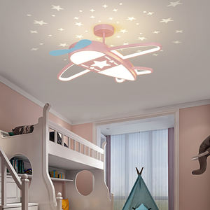 Rosa Flugzeug LED-Deckenleuchte 59cm 40W Fernbedienung Dimmbar Schlafzimmerlampe Augenschutz Beleuchtung für Mädchenzimmer - Product Image 3
