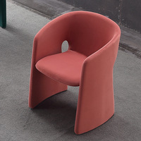 Chaise de salle à manger de style moderne, chaise en velours en forme d'éponge, chaise de négociation pour hôtel, restaurant, café