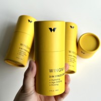 Bâton de crème solaire recyclable dans un emballage en papier biologique Conteneur rond en gros de déodorant Tube en papier de bouteille de parfum avec logo personnalisé