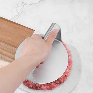 Outils de barbecue en acier inoxydable, presse à hamburgers en métal pour la préparation de viande et de volaille lors de fêtes en plein air et de camping - Product Image 4