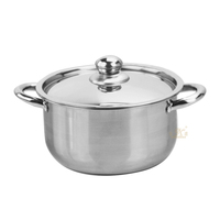Ensemble de casseroles en acier inoxydable écologique moderne, 2 pièces, pour la maison et la restauration, compatible avec les cuisinières à gaz et à induction, couleur naturelle