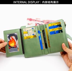 Hot Bán Retro Thêu Đáng Yêu Chủ Đề Ví Phụ Nữ Ngắn Khóa Ví Rắn Màu Đồng Xu Ví Dây Kéo Ví Cho Cô Gái - Product Image 5