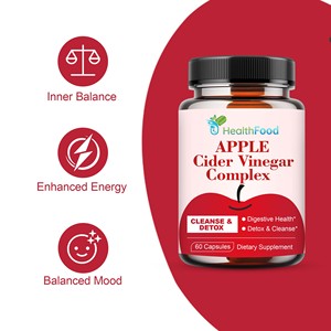 Cápsulas de Vinagre de Sidra de Manzana OEM, Fórmula Detox de Acción Rápida para la Pérdida de Peso, Supresor del Apetito, Suplementos Herbales - Product Image 5
