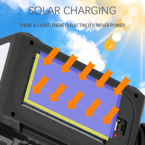 Đèn cầm tay đa chức năng ba nguồn sáng dùng cho nhà cửa, ngoài trời, cắm trại, khẩn cấp, tích hợp sạc dự phòng, sạc năng lượng mặt trời - Product Image 3