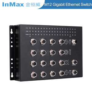 <span class=keywords><strong>Switch</strong></span> Industriale InMax M12, <span class=keywords><strong>Switch</strong></span> Ethernet Gigabit Gestibile a <span class=keywords><strong>16</strong></span> Porte 10/100/1000Mbps per Applicazioni Ferroviarie - Product Image 2