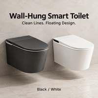 Bidet intelligent mural sans réservoir pour femme, avec télécommande, séchage à air chaud, chasse d'eau automatique, capteur, style japonais